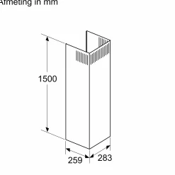 DWZ0BX6L1 Schachtverlenging Zwart