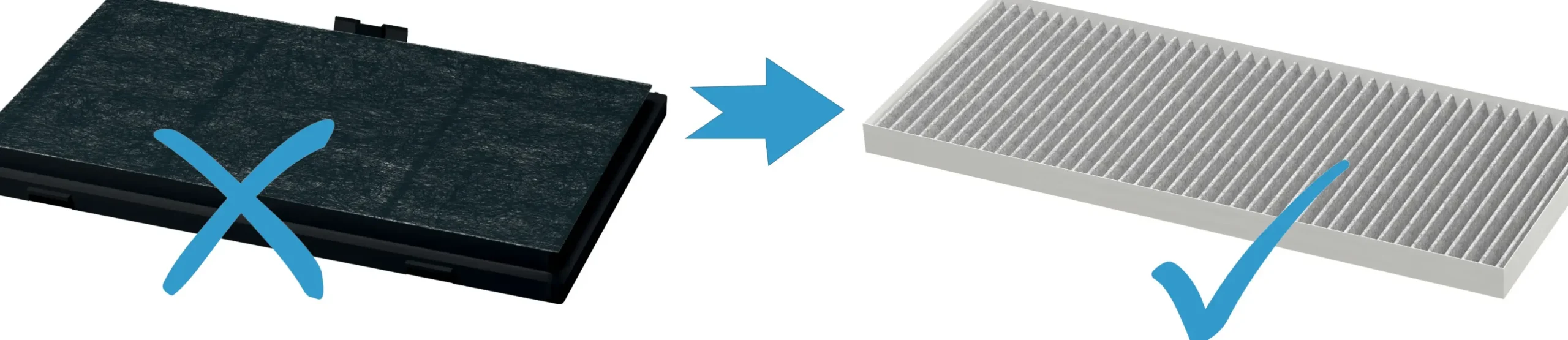 DWZ1IT1B4 Clean Air geurfilter met actieve kool, vervangfilter voor recirculatiestand.
