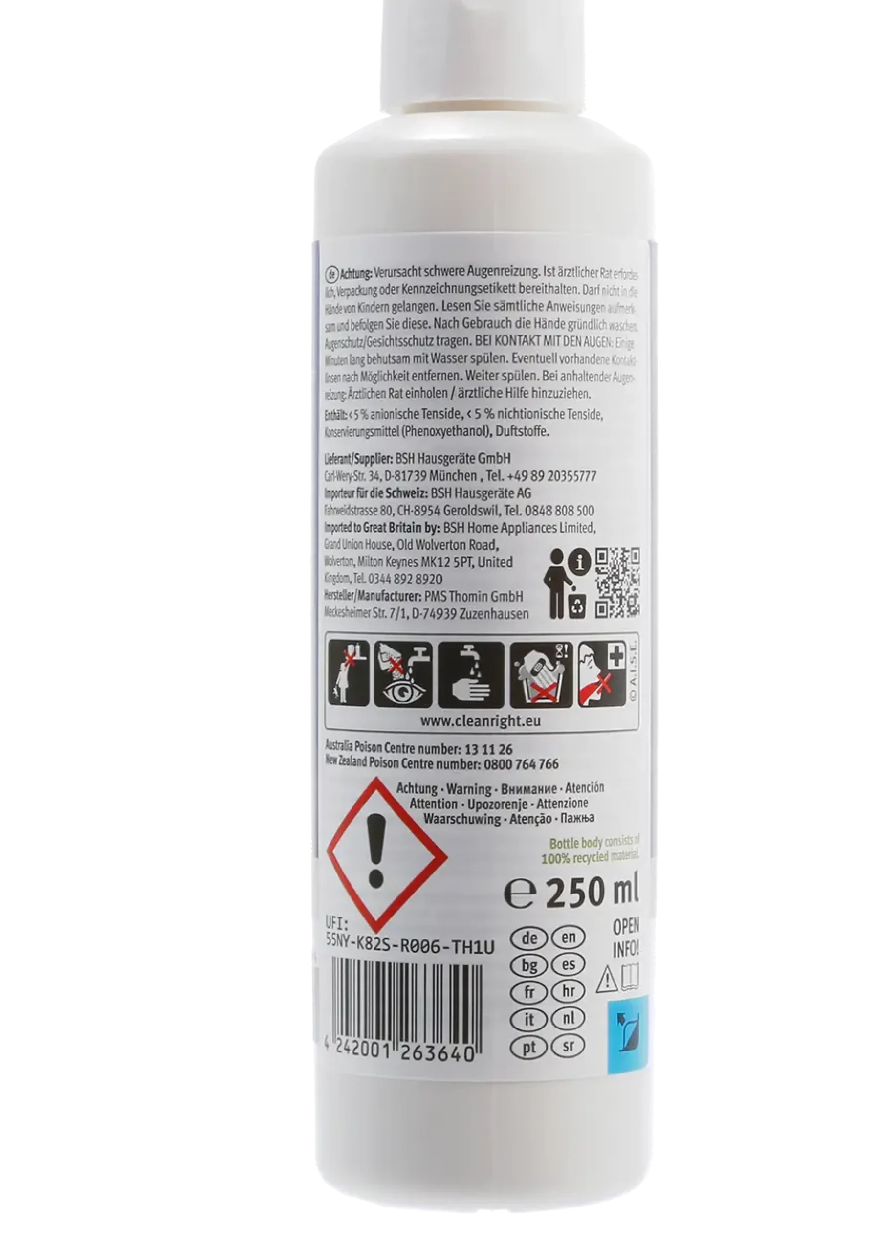 00311896 Glaskeramische-reiniger voor keramische, inductie en RVS kookplaten - 250 ml