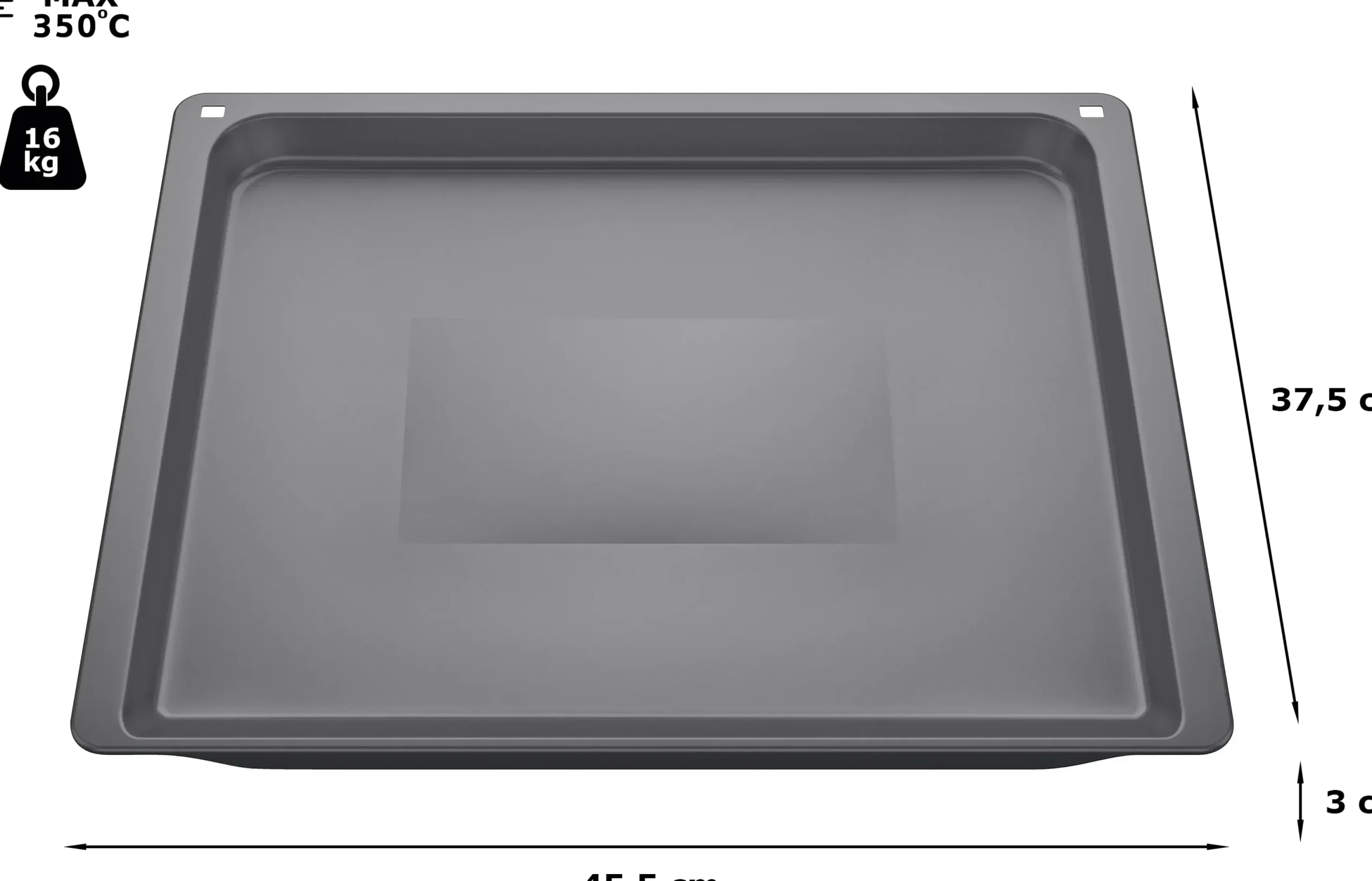 HEZ631070 Bakplaat 30 x 455 x 375 mm vaatwasserbestendig