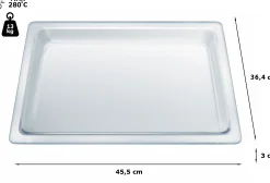 HEZ636000 Glazen schaal 30 x 455 x 364 mm vaatwasserbestendig,