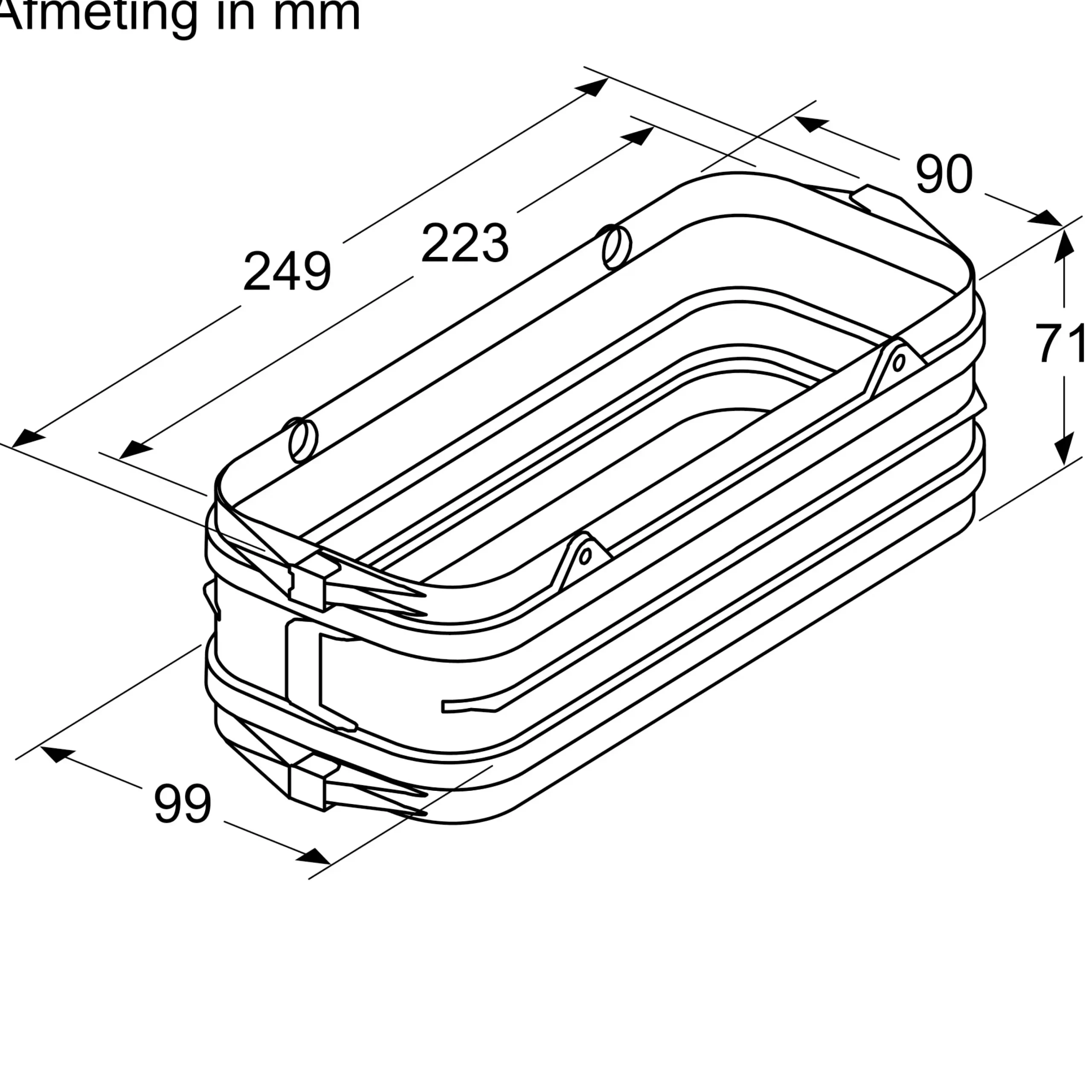 HEZ9VDSS1 Vlakke buis 249 mm verbindingshuls female