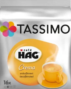 00574792 Koffie Tassimo T-Discs: Cafe Häg Crema Caffeinevrij Inhoud: 16 T-Discs