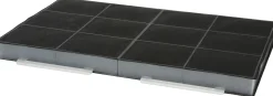 00460128 Koolstoffilter voor recirculatie afzuigkappen Afmeting: 42,2 x 26,8 x 3 cm. (LXBXH)