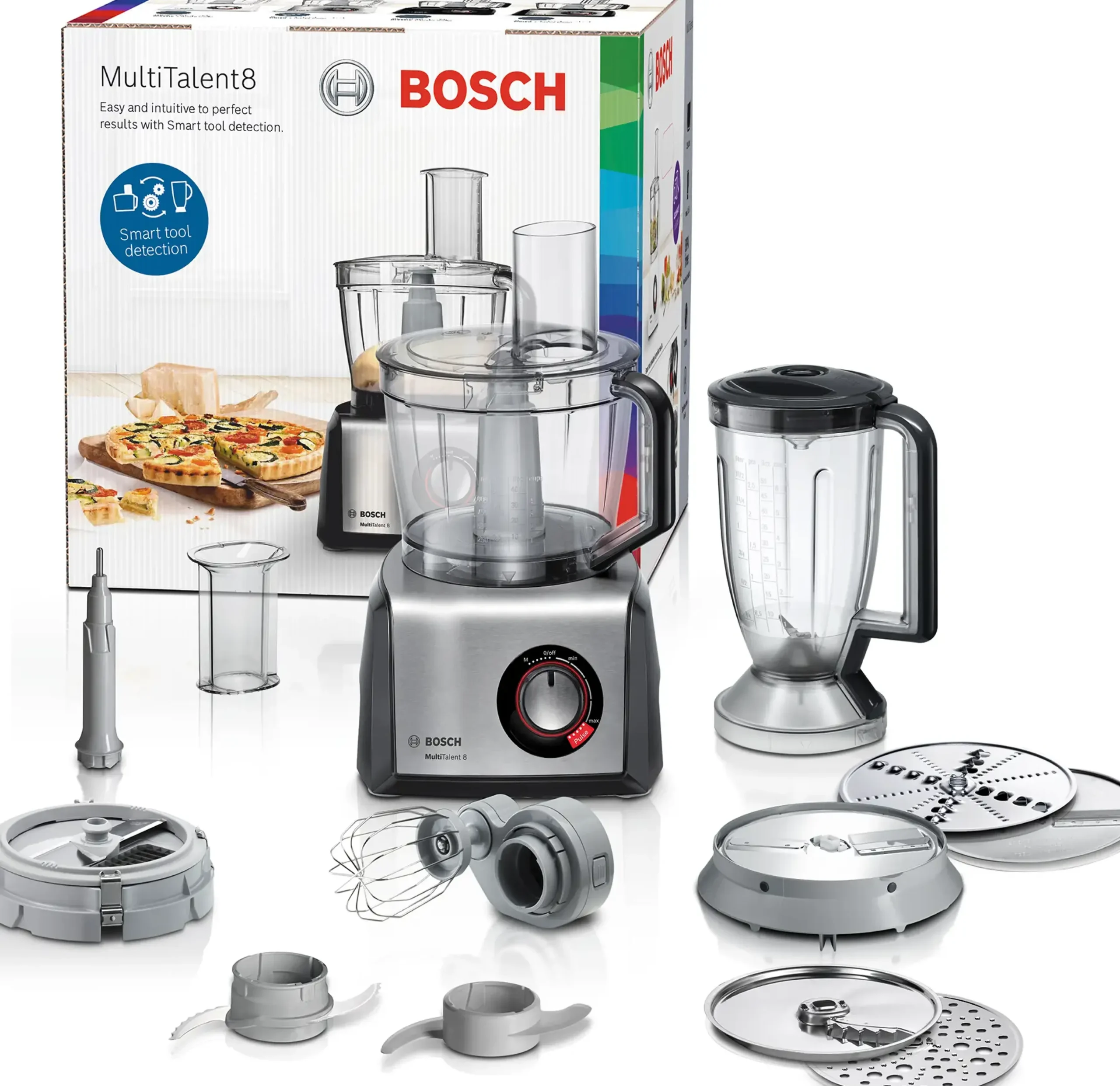 MC812M865 Food processor MultiTalent 8 1250 W Zwart, RVS