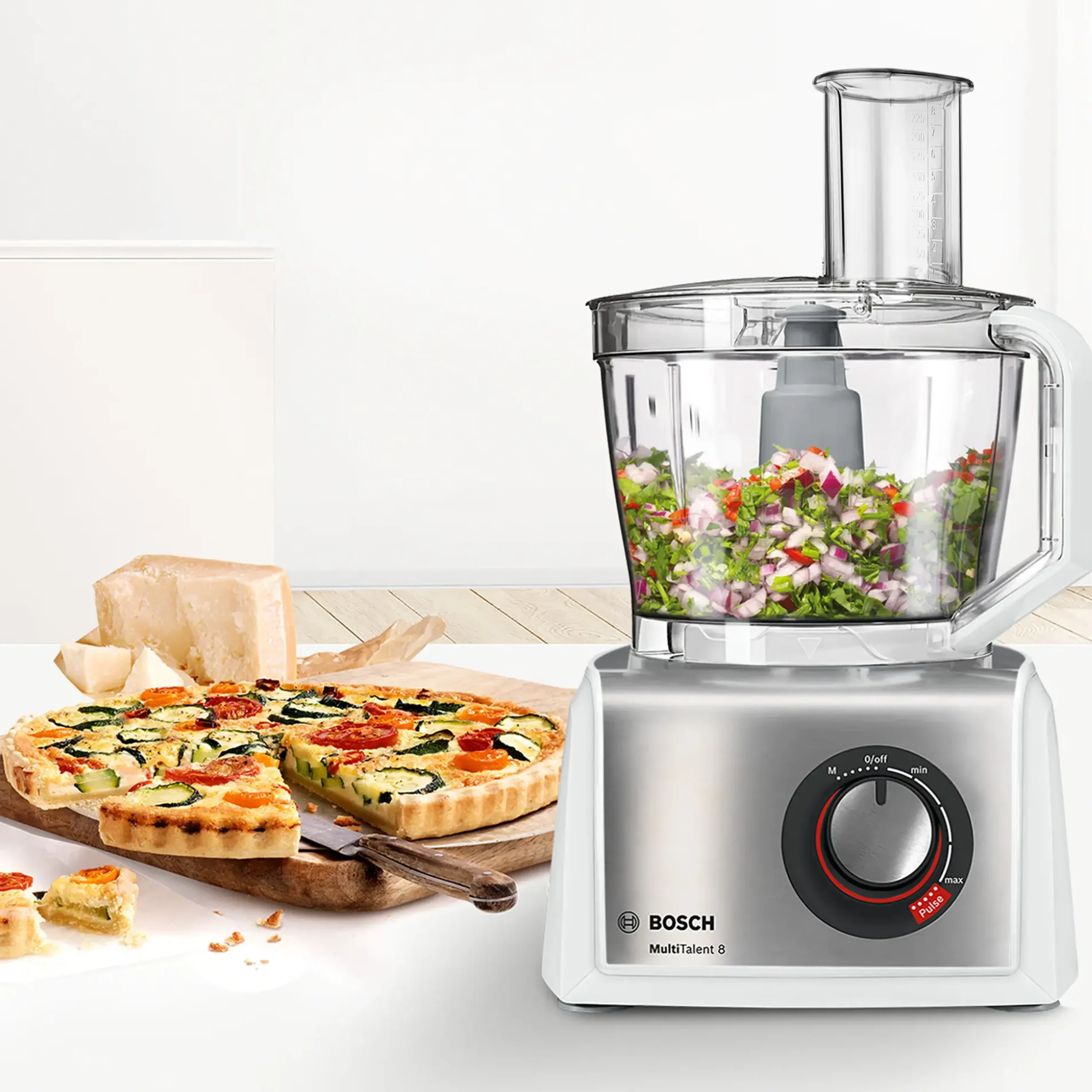 MC812S814 Food processor MultiTalent 8 1250 W Wit, RVS