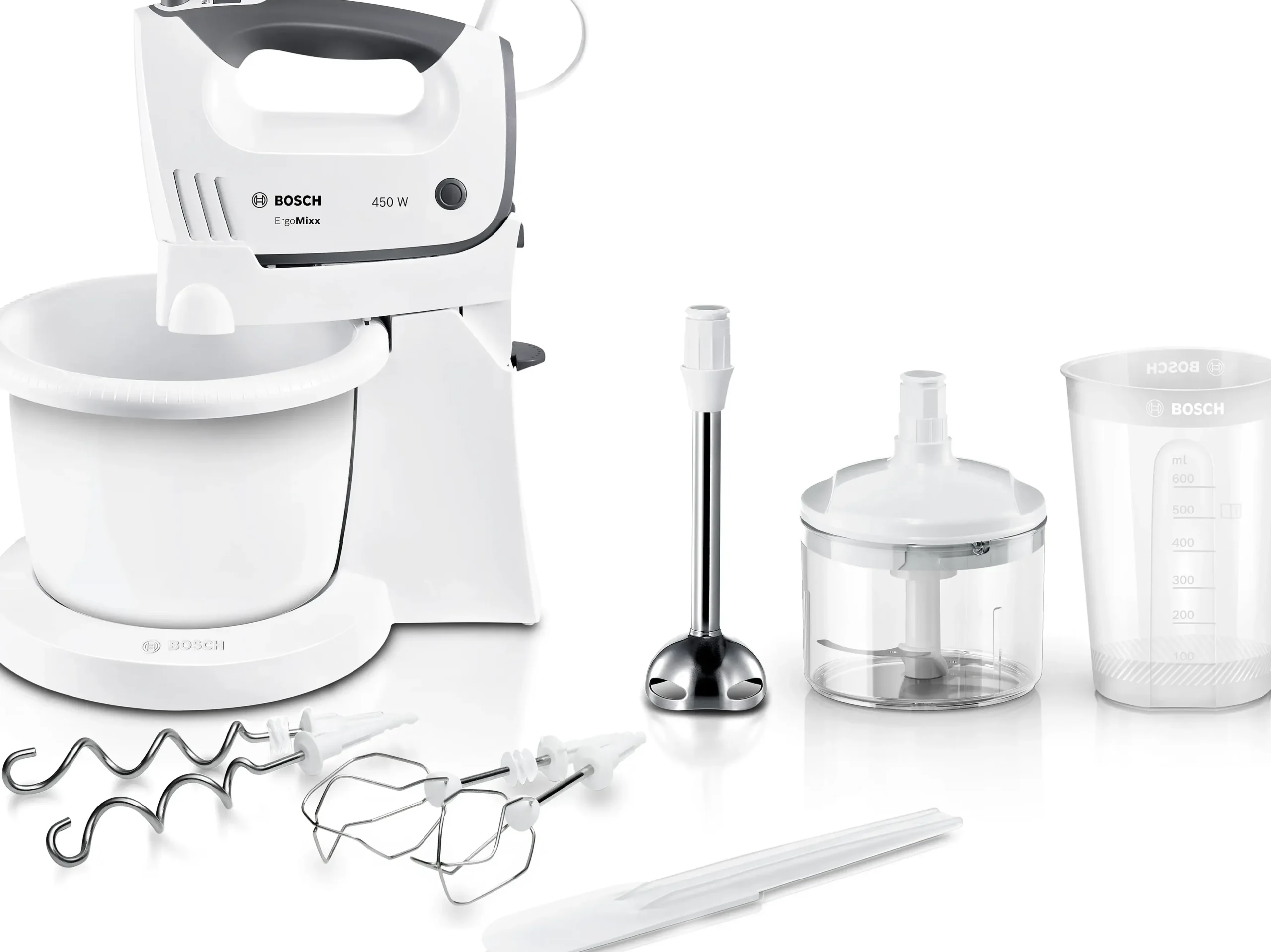 MFQ36490 Handmixer ErgoMixx 450 W Wit, Grijs