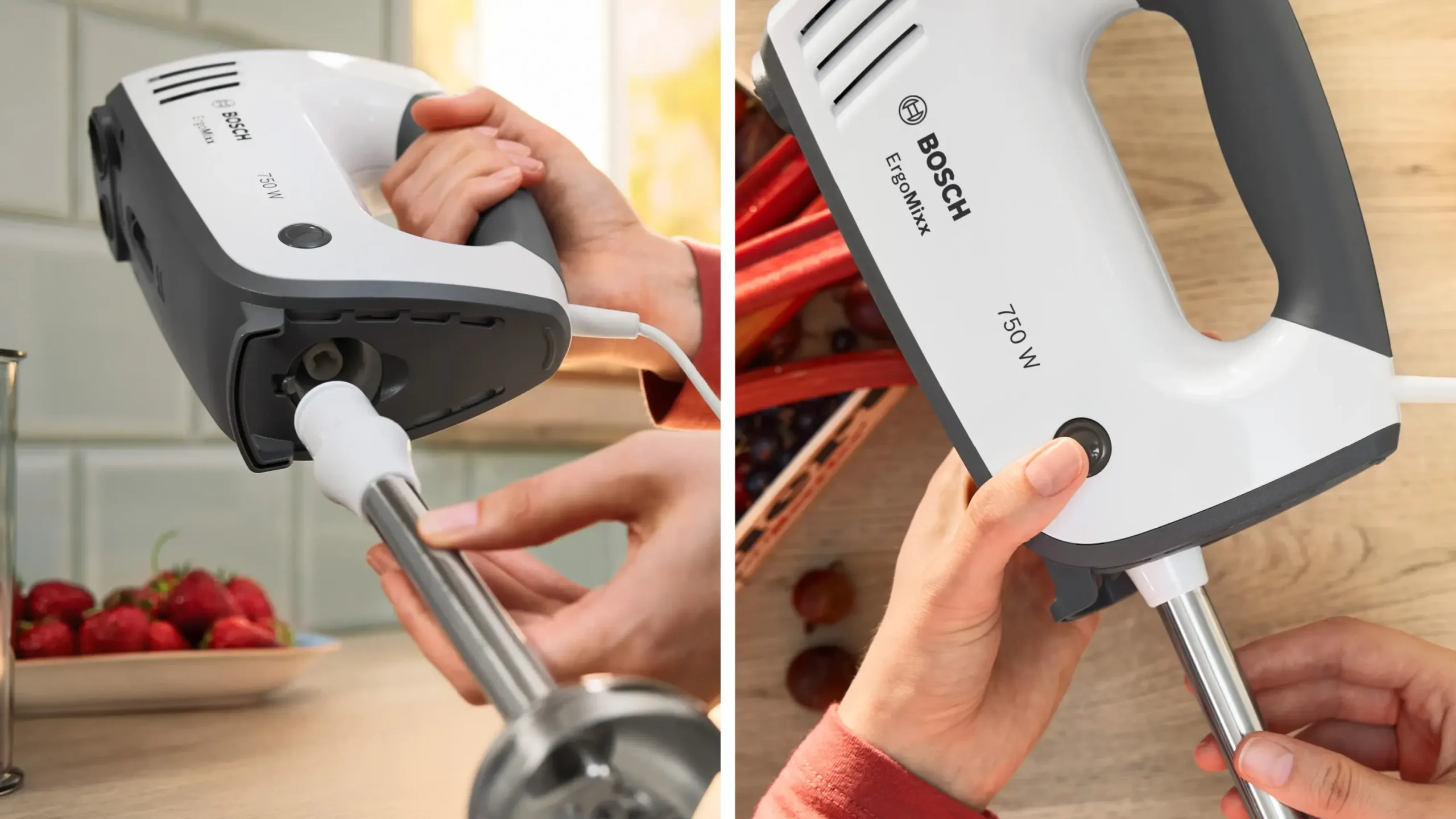 MFQ37470 Handmixer ErgoMixx 750 W Wit, Grijs