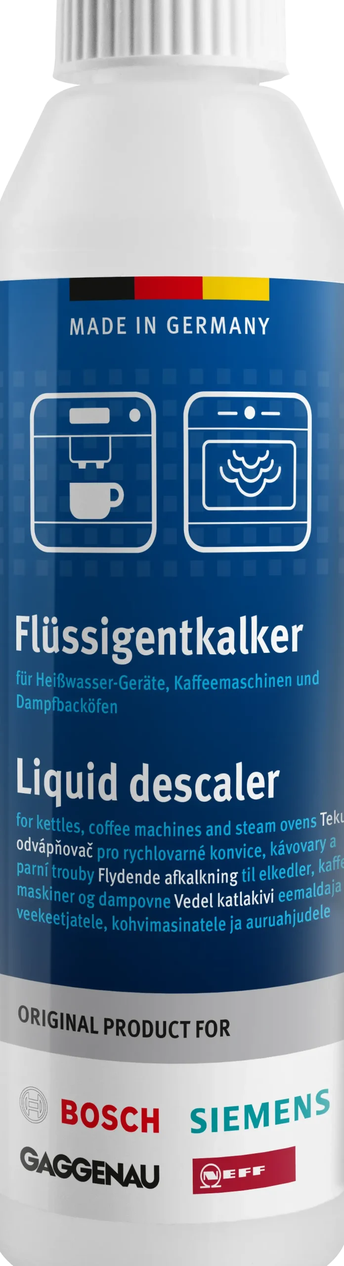 00312582 Onderhoudsset voor volautomatische koffiemachines - 4x 250ml vloeibare ontkalker + 10 reinigingstabletten