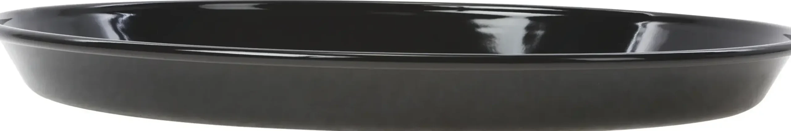 00577346 Pizza bakplaat geschikt voor ovens - Geëmailleerde grijs - Ø 35 cm - Hoogte ca. 3 cm