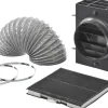 00744076 Recirculatieset Bestaande uit koolstoffilter, luchtverdeling, flexibele slang ø150 mm.,