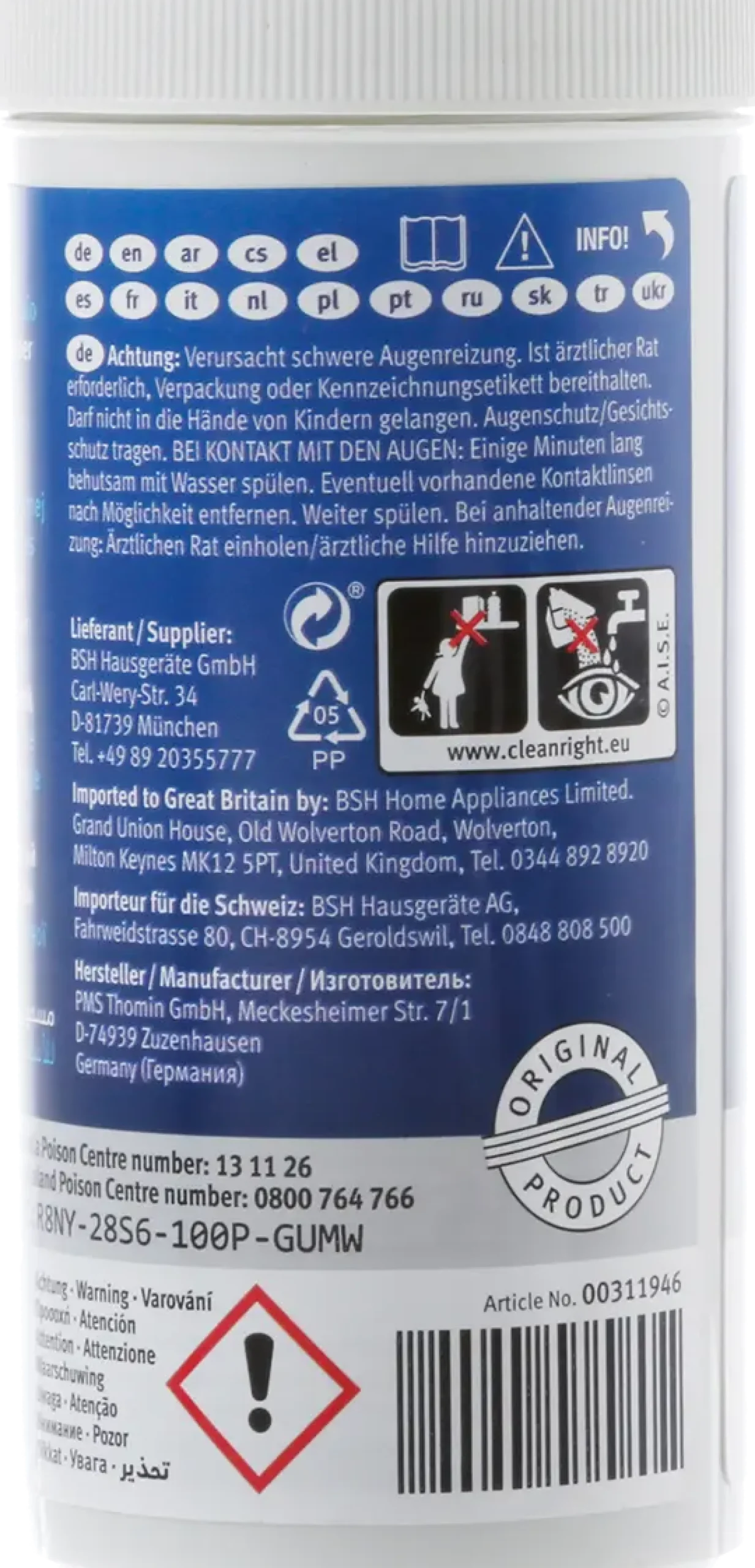 00311946 Reiniger voor RVS oppervlakken - 100 gram