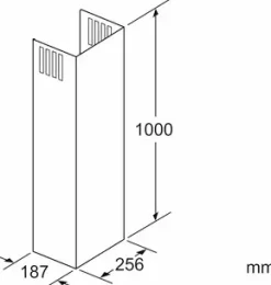 11019195 Schachtverlenging 100 cm Diagonaal en verticaal design