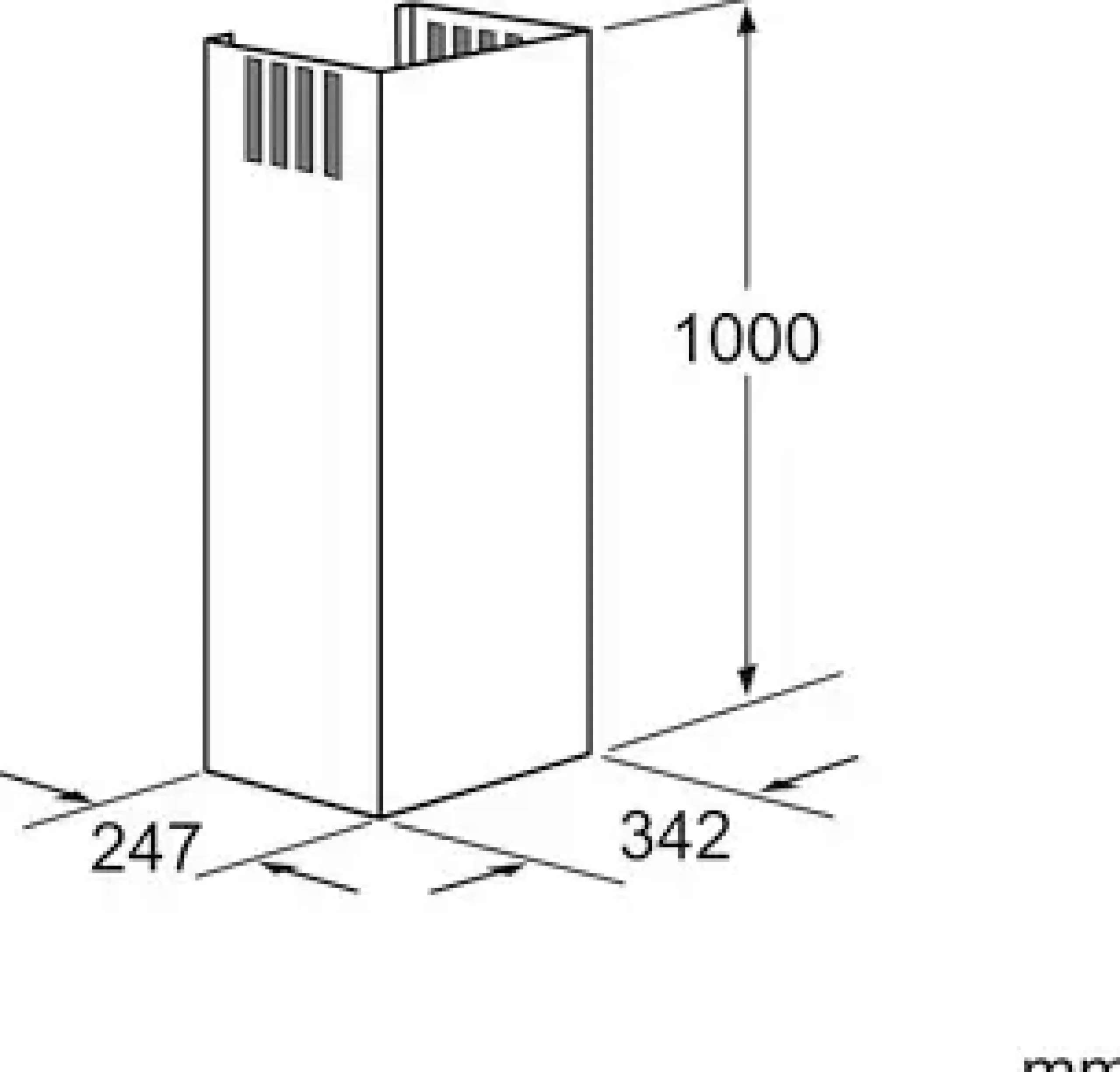 00704540 schachtverlenging 100 cm wandschouwkappen