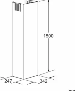 00704535 schachtverlenging 150 cm wandschouwkappen