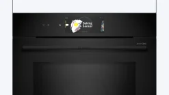 Serie 8 Bakoven met magnetron 60 x 60 cm Zwart