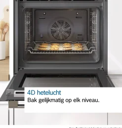 Serie 8 Bakoven met magnetron 60 x 60 cm Zwart