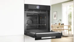 Serie 8 Bakoven met magnetron 60 x 60 cm Mat zwart