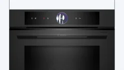 Serie 8 Bakoven met magnetron 60 x 60 cm Mat zwart