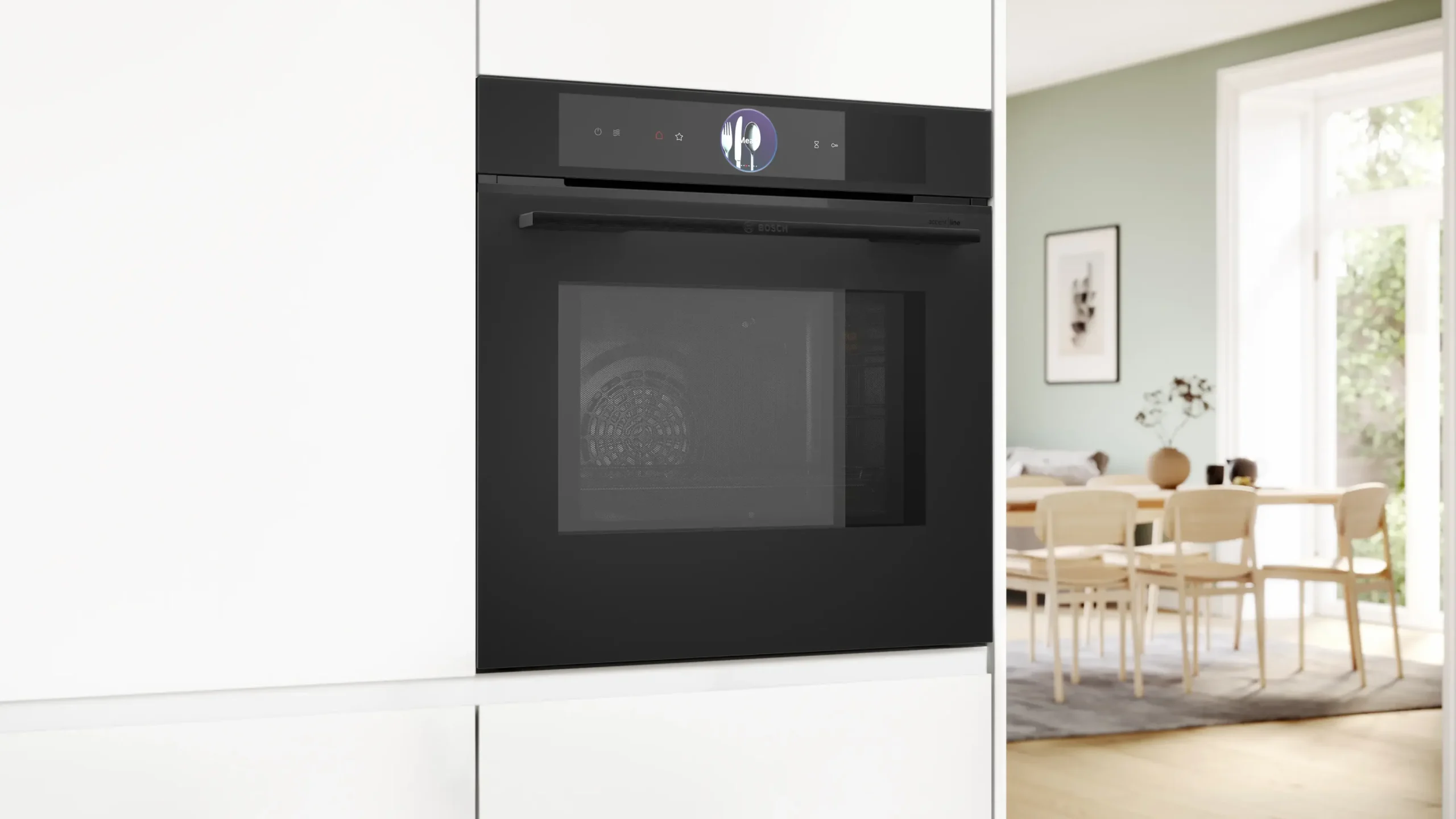 Serie 8 Bakoven met magnetron 60 x 60 cm Mat zwart