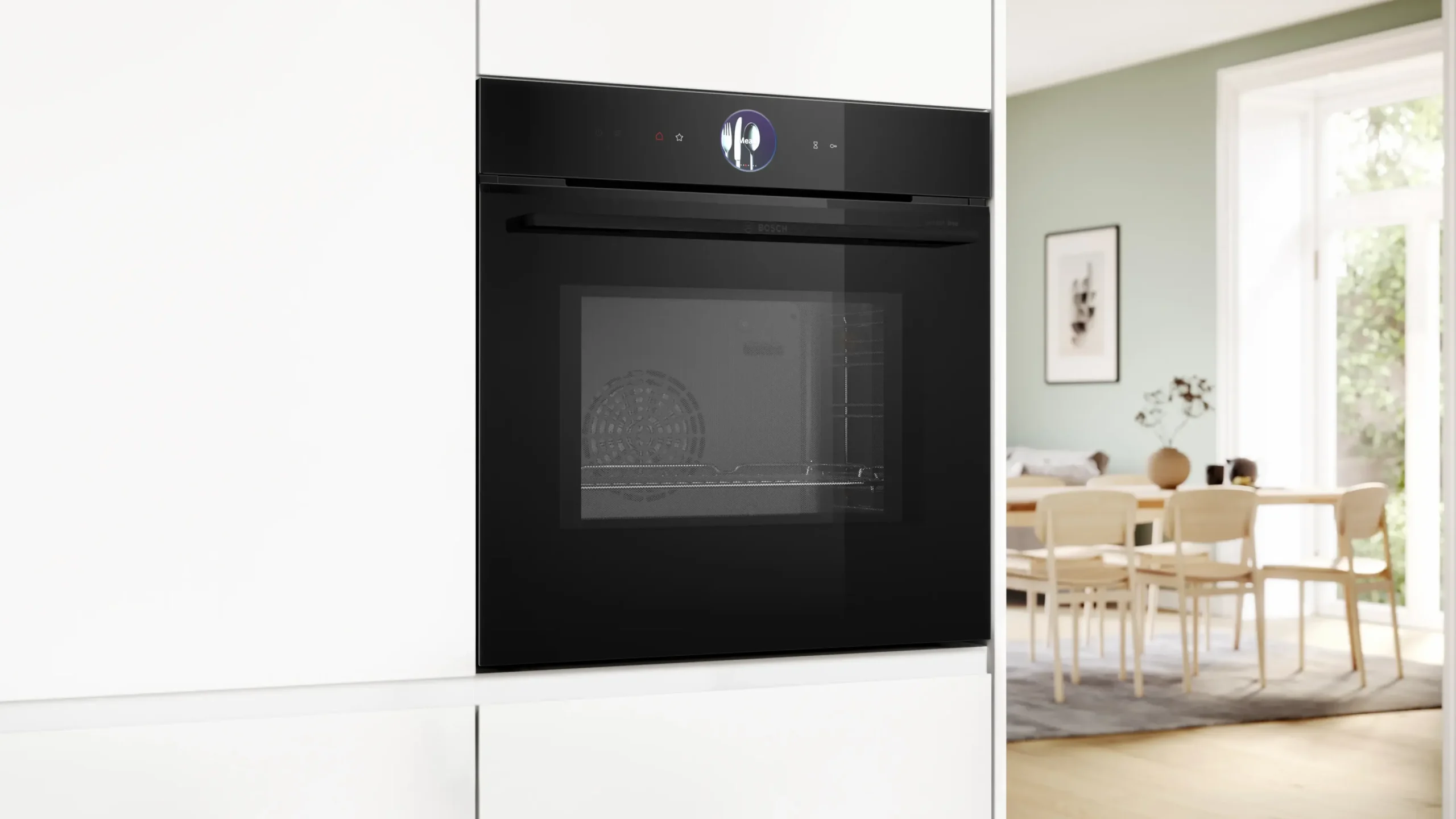 Serie 8 Bakoven met magnetron 60 x 60 cm Zwart