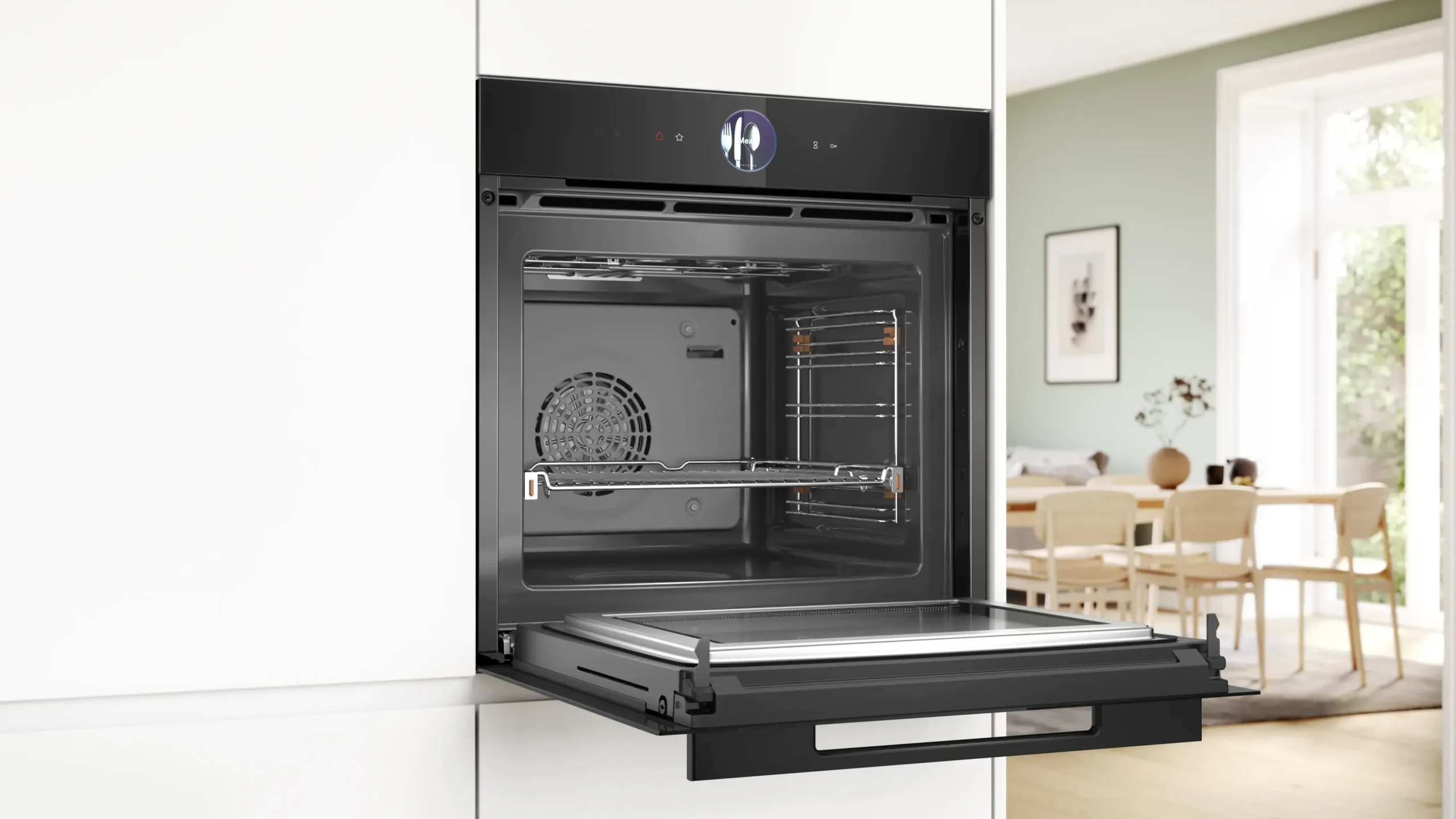 Serie 8 Bakoven met magnetron 60 x 60 cm Zwart