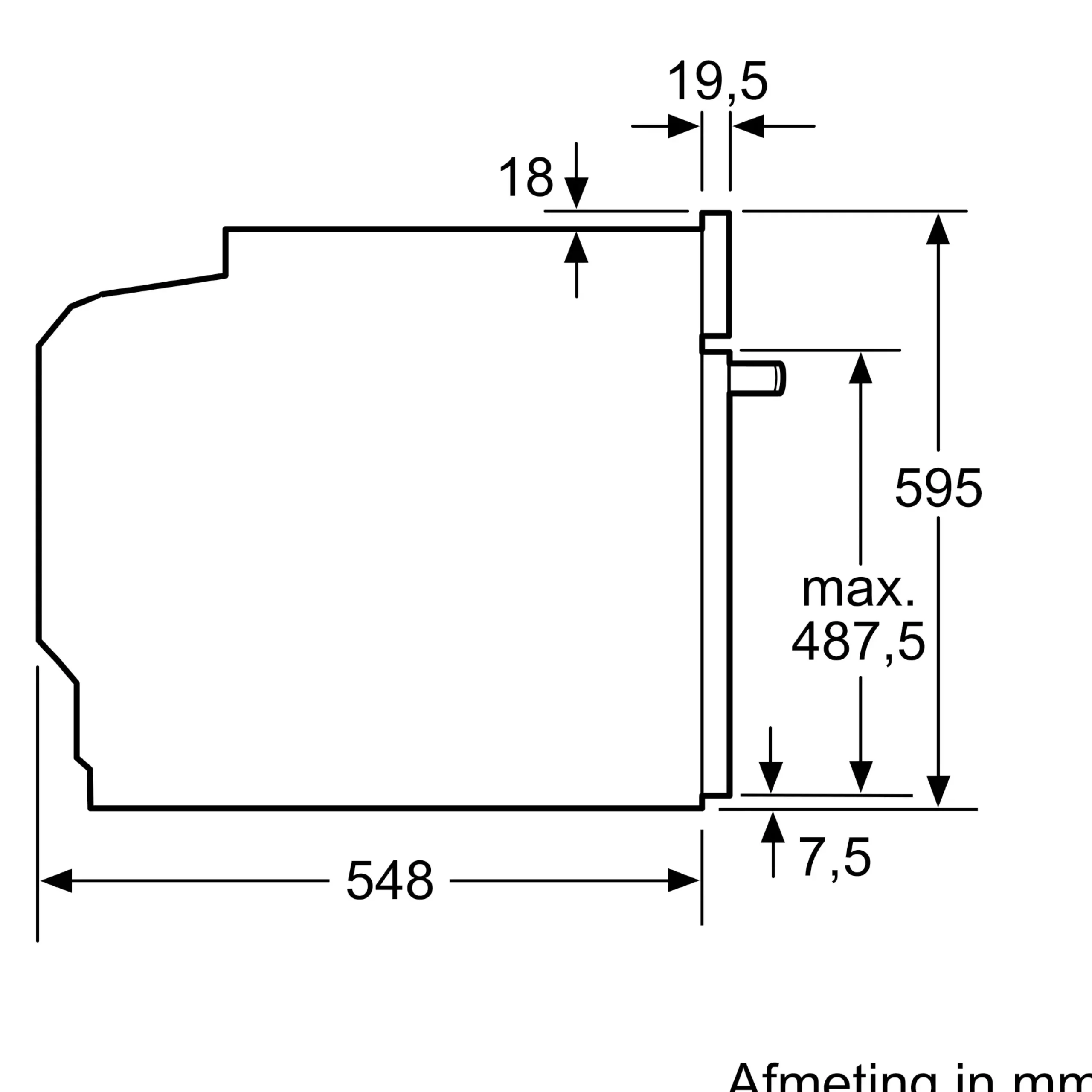 Serie 8 Bakoven met magnetron 60 x 60 cm Zwart