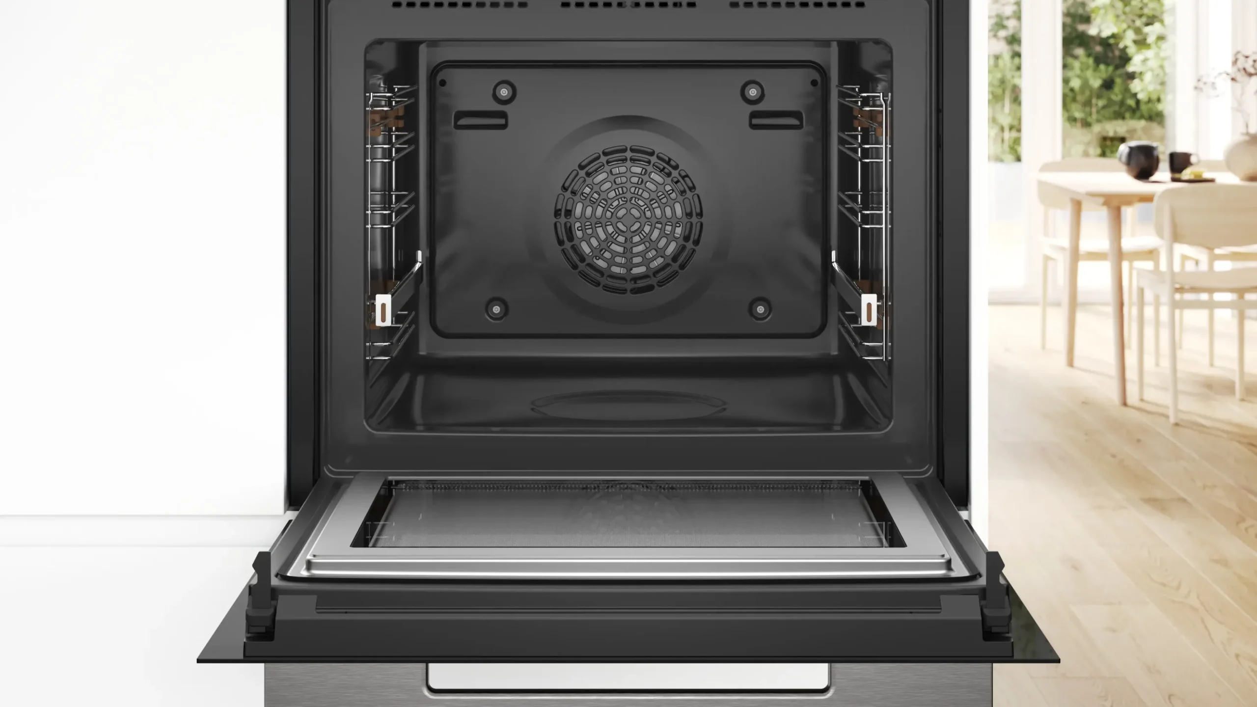 Serie 8 Bakoven met magnetron 60 x 60 cm Zwart