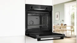Serie 4 Bakoven met toegevoegde stoom 60 x 60 cm Zwart