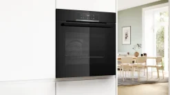 Serie 4 Bakoven met toegevoegde stoom 60 x 60 cm Zwart