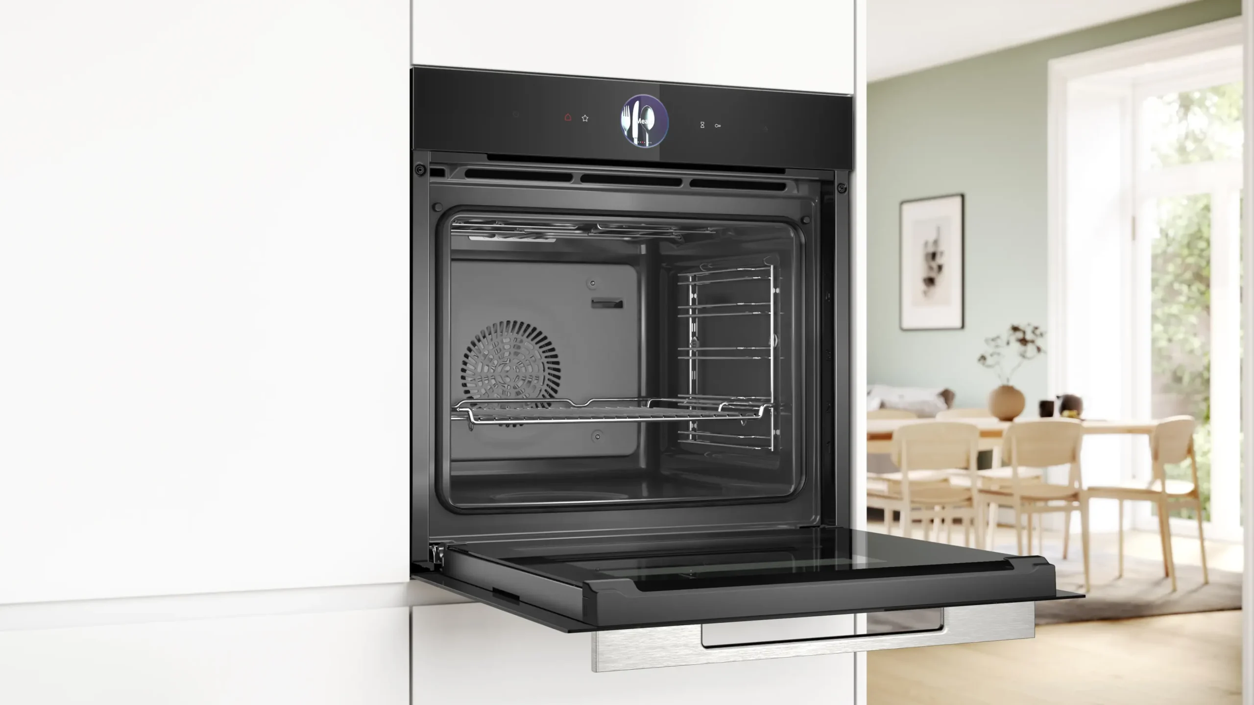 Serie 8 Bakoven met volwaardige stoom 60 x 60 cm Zwart