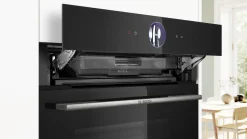 Serie 8 Bakoven met volwaardige stoom 60 x 60 cm Zwart