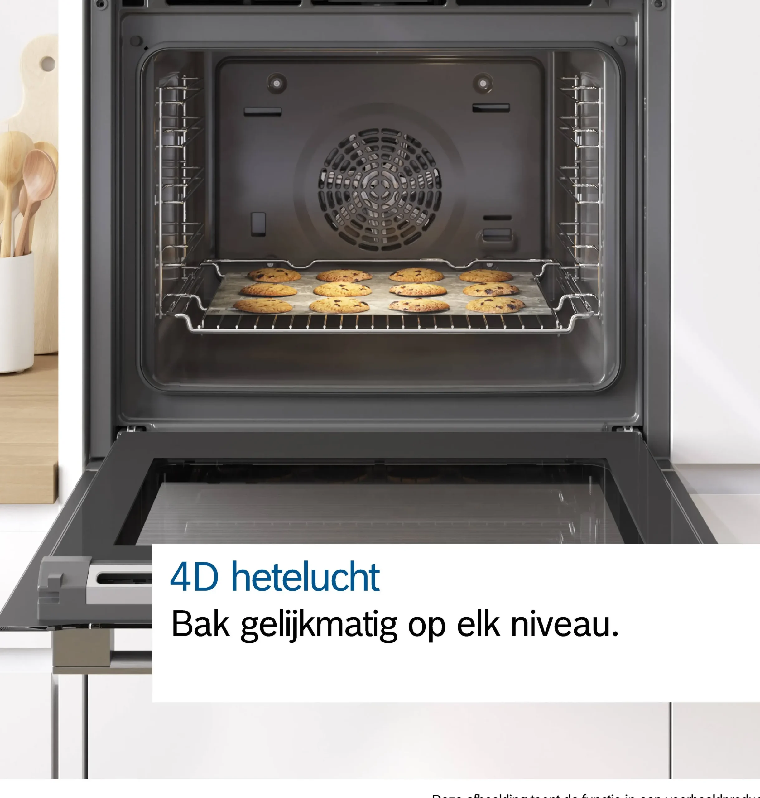 Serie 8 Bakoven met volwaardige stoom 60 x 60 cm Zwart