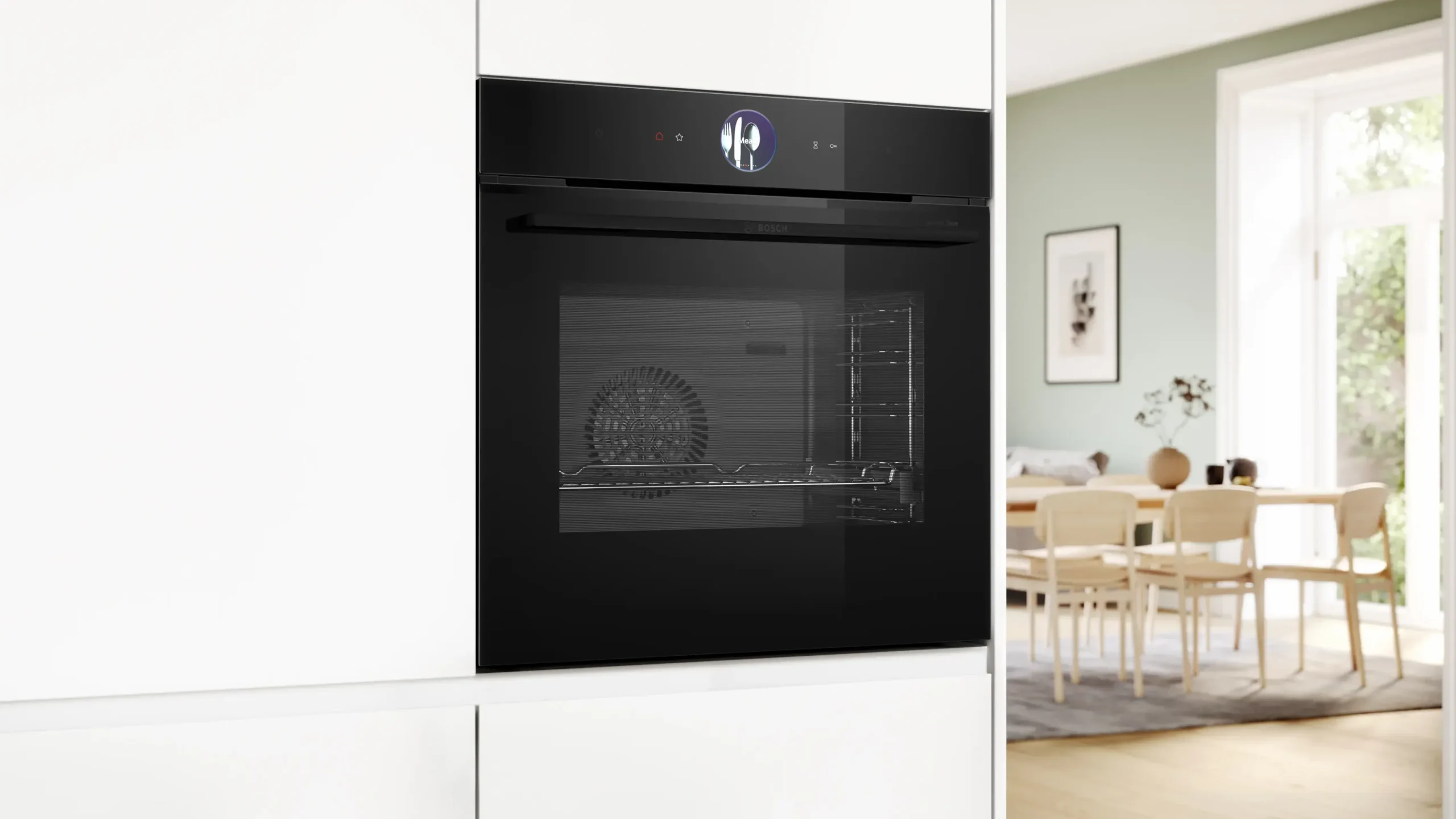 Serie 8 Bakoven met volwaardige stoom 60 x 60 cm Zwart