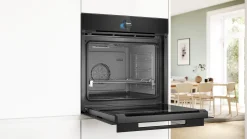 Serie 8 Bakoven met volwaardige stoom 60 x 60 cm Zwart