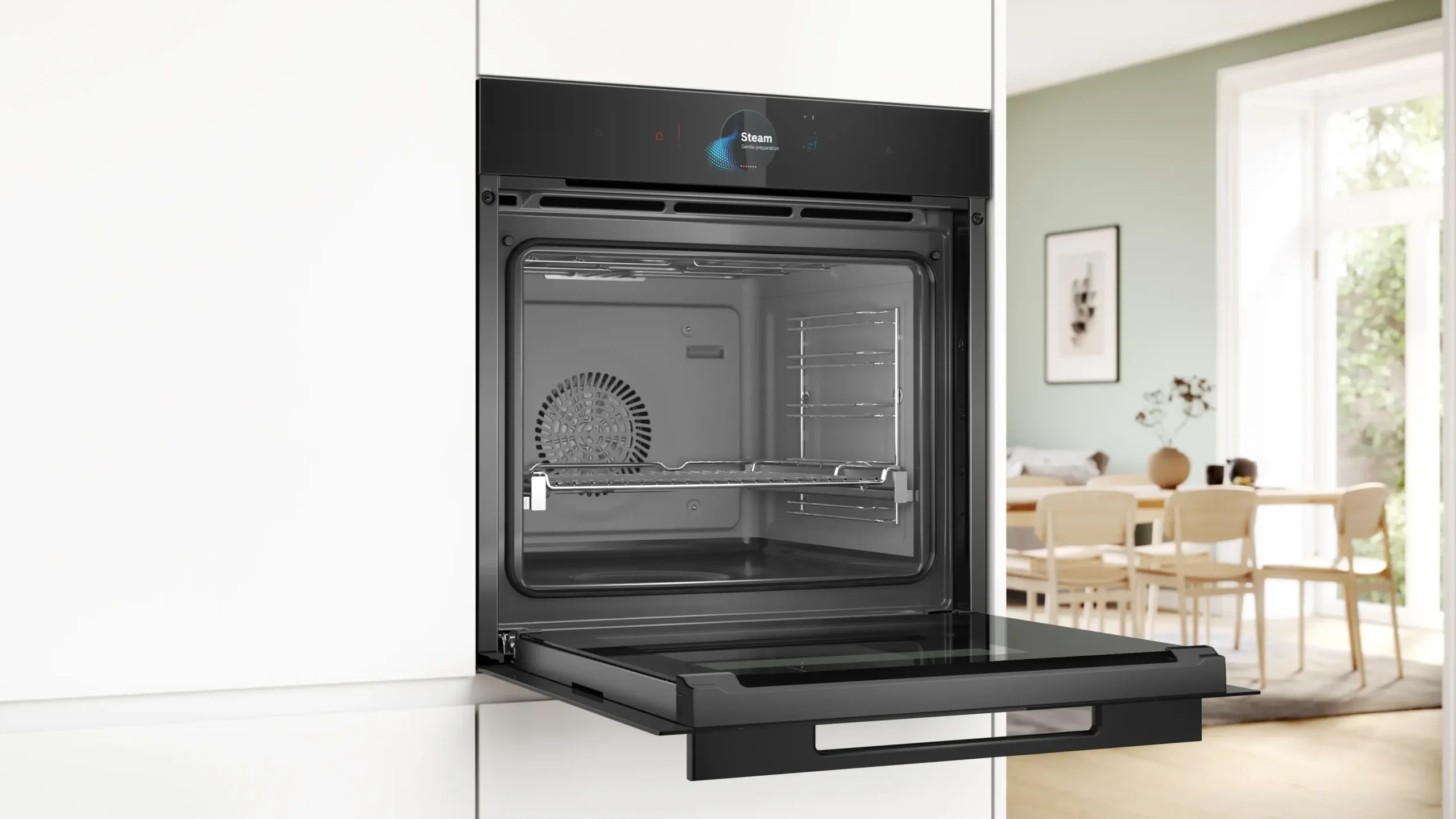 Serie 8 Bakoven met volwaardige stoom 60 x 60 cm Zwart