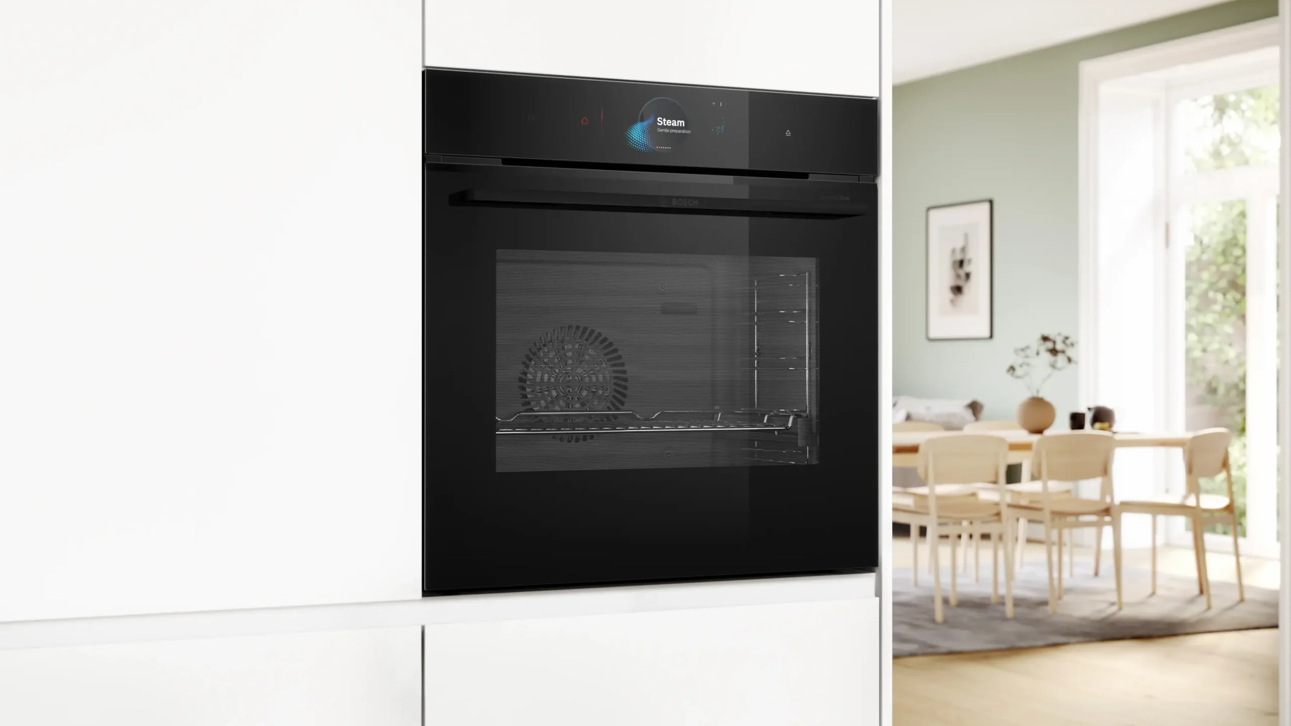 Serie 8 Bakoven met volwaardige stoom 60 x 60 cm Zwart