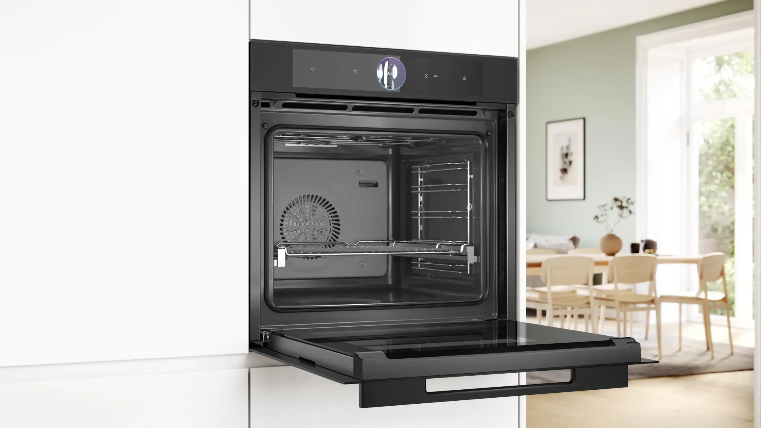 Serie 8 Bakoven met volwaardige stoom 60 x 60 cm Mat zwart