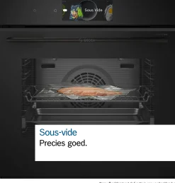 Serie 8 Bakoven met volwaardige stoom 60 x 60 cm Mat zwart
