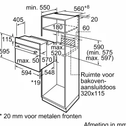 Serie 2 Bakoven 60 x 60 cm RVS
