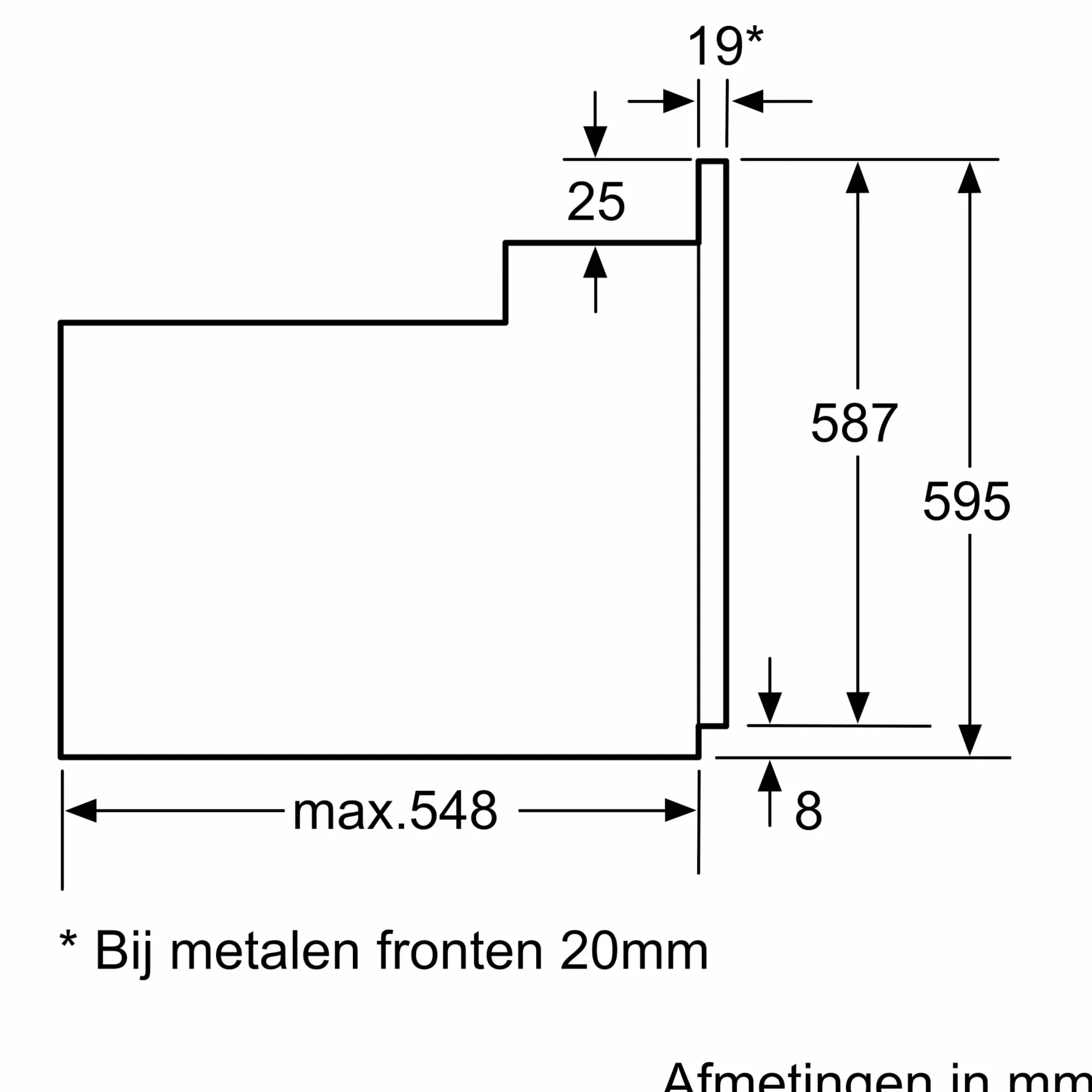 Serie 2 Bakoven 60 x 60 cm RVS