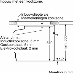 Serie 2 Bakoven 60 x 60 cm Zwart