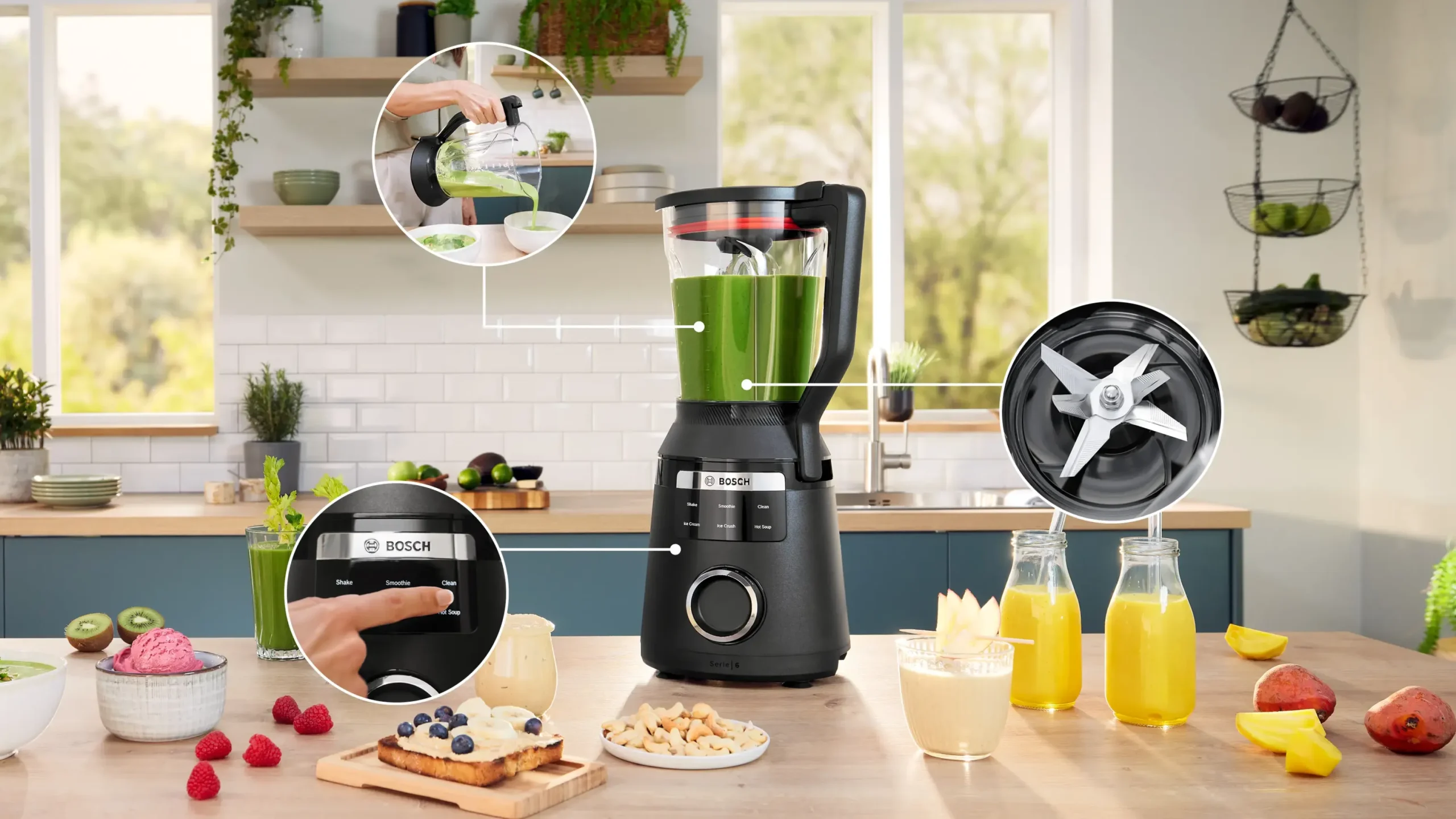 Serie 6 Blender met hoge prestaties VitaPower 1800 W Zwart