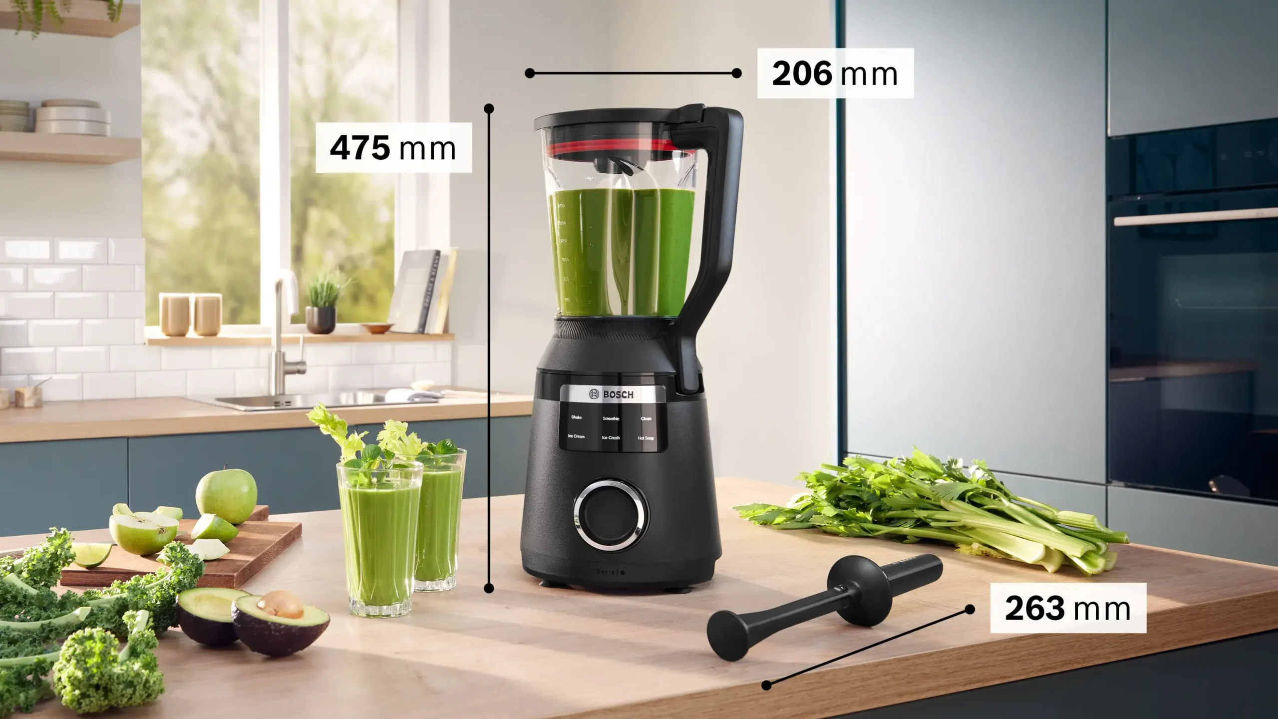 Serie 6 Blender met hoge prestaties VitaPower 1800 W Zwart