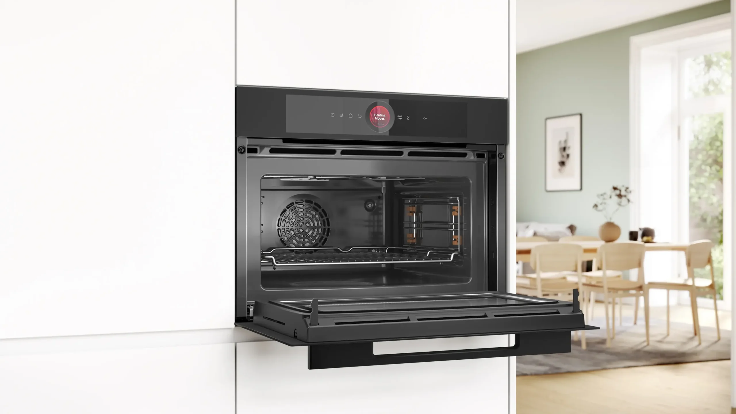 Serie 8 Compacte bakoven met magnetron 60 x 45 cm Mat zwart