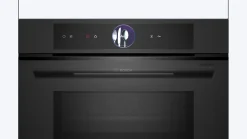 Serie 8 Compacte bakoven met magnetron 60 x 45 cm Mat zwart