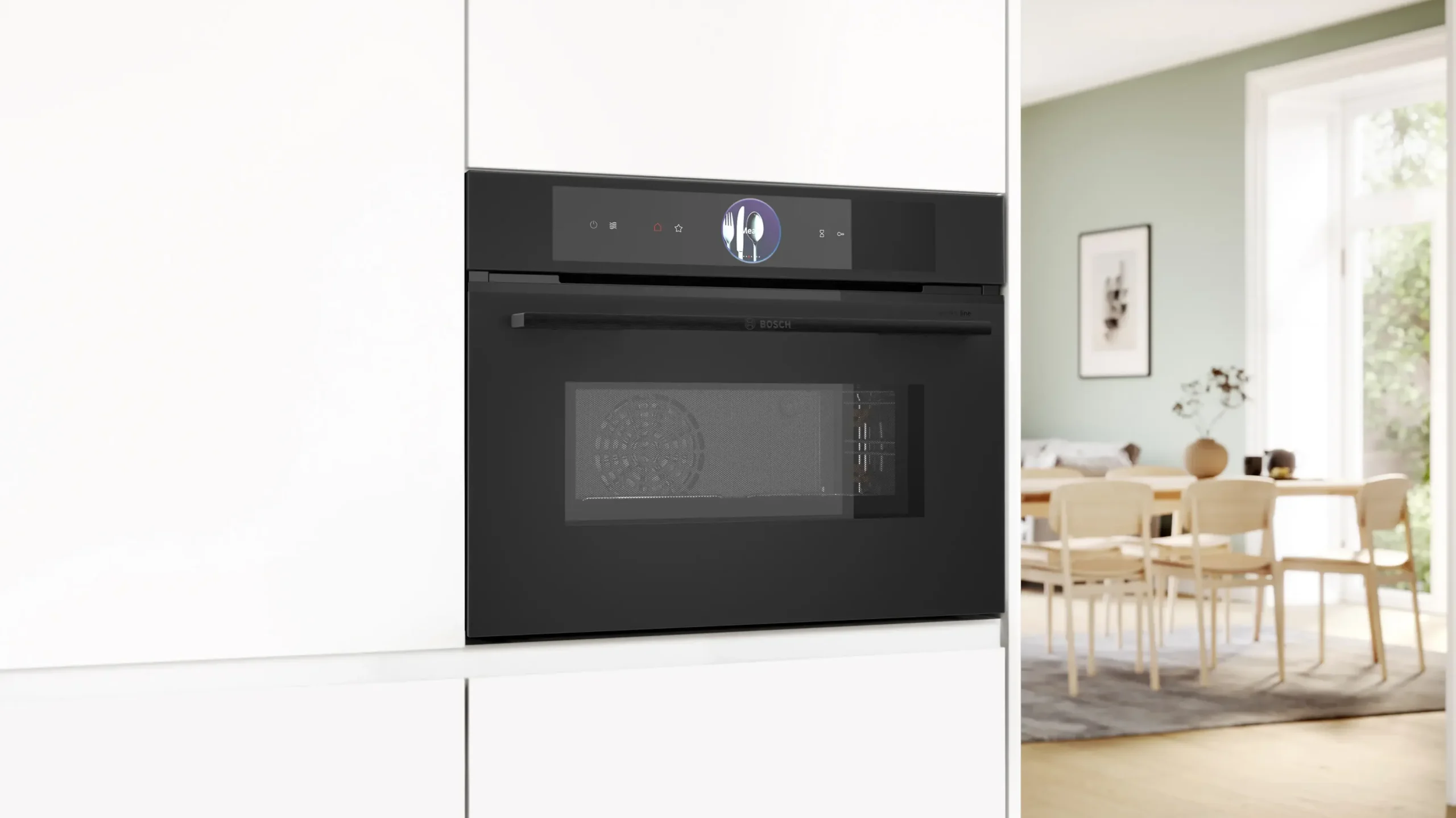 Serie 8 Compacte bakoven met magnetron 60 x 45 cm Mat zwart