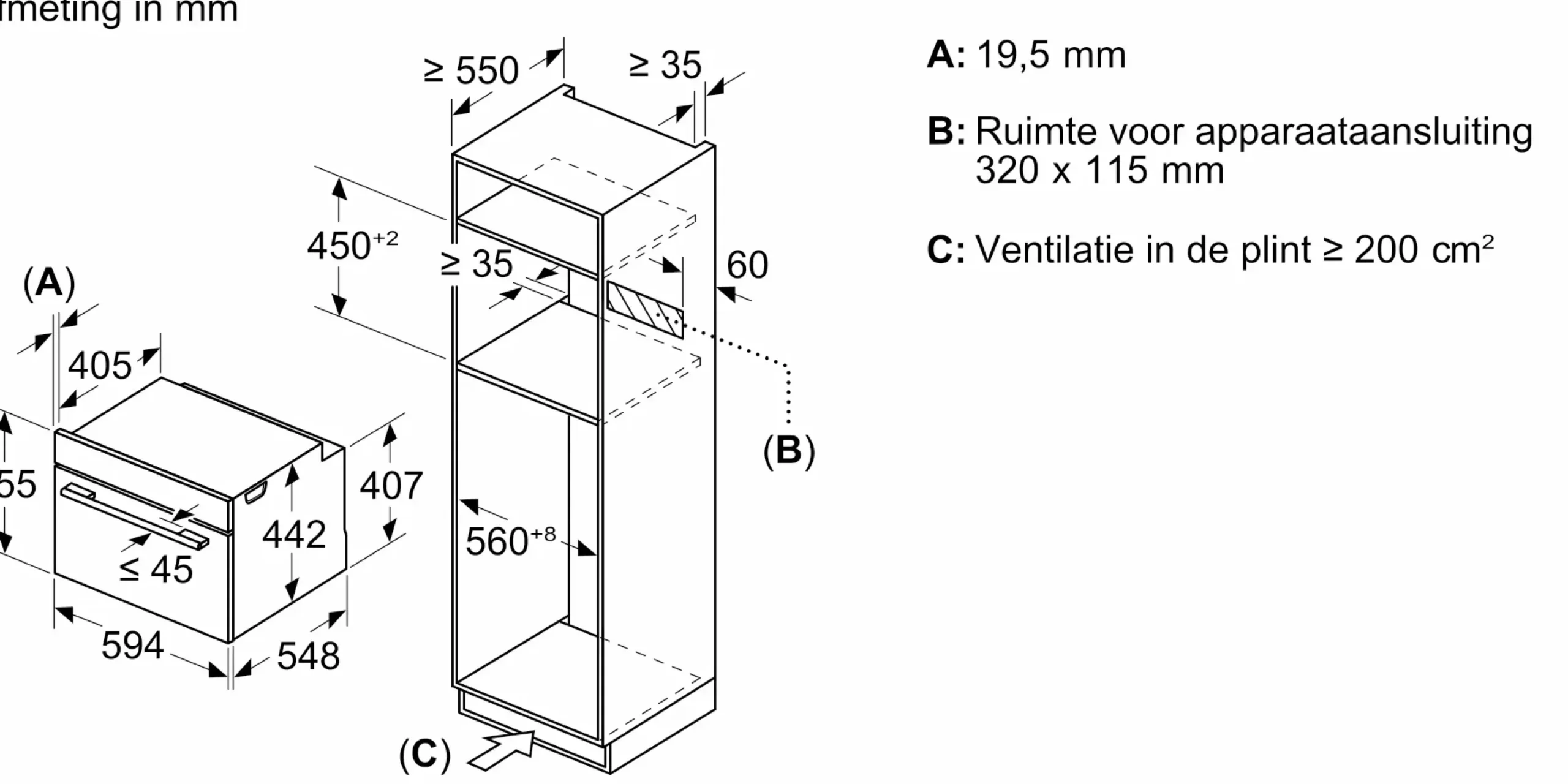 Serie 8 Compacte bakoven met magnetron 60 x 45 cm Zwart
