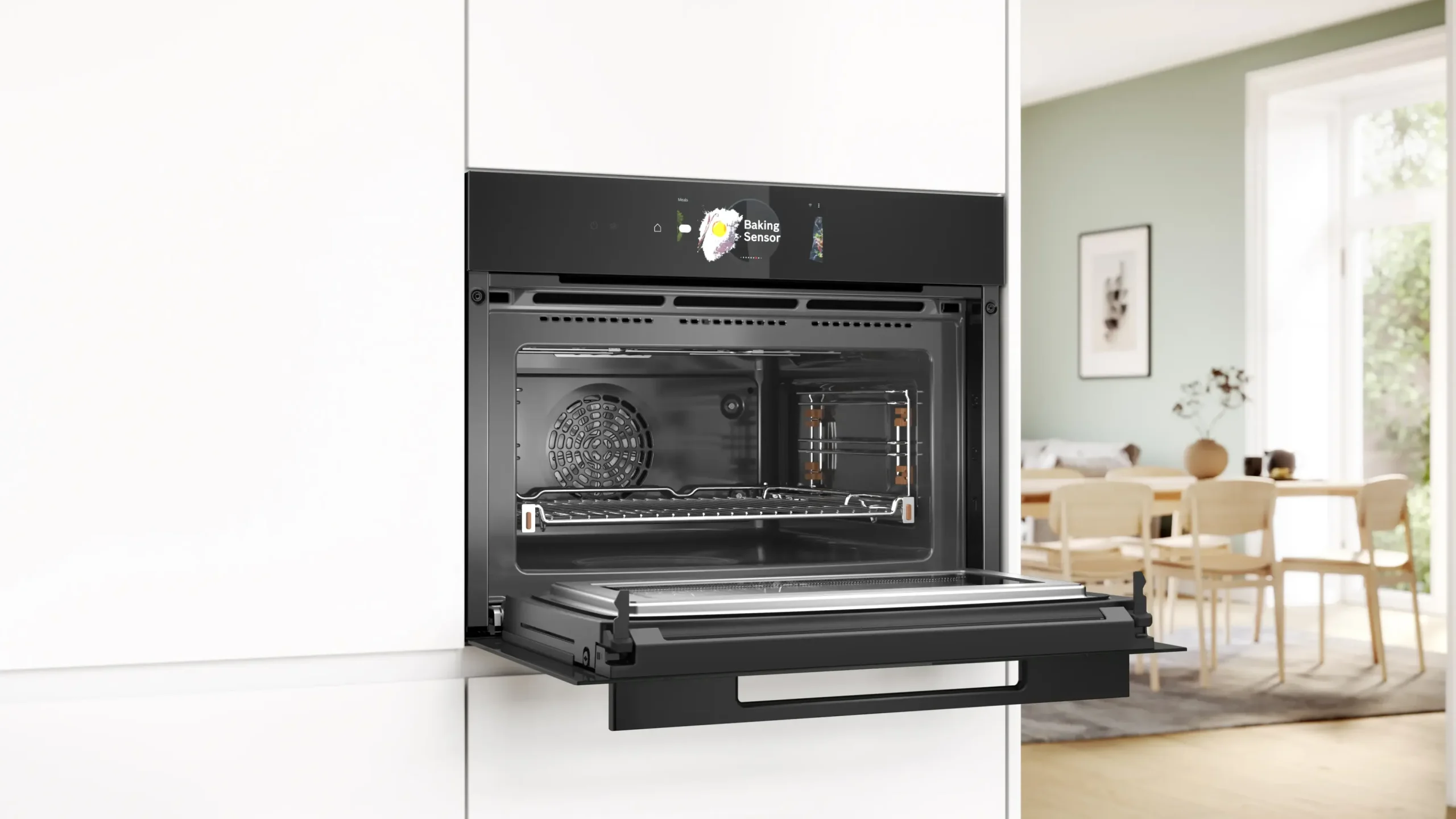 Serie 8 Compacte bakoven met magnetron 60 x 45 cm Zwart