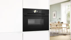Serie 8 Compacte bakoven met magnetron 60 x 45 cm Zwart